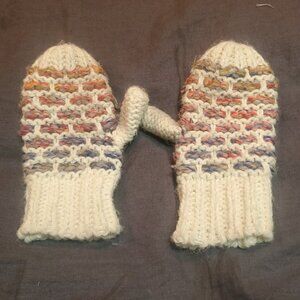 KNIT BONBONS RAINBOW KNITTED MITTENS